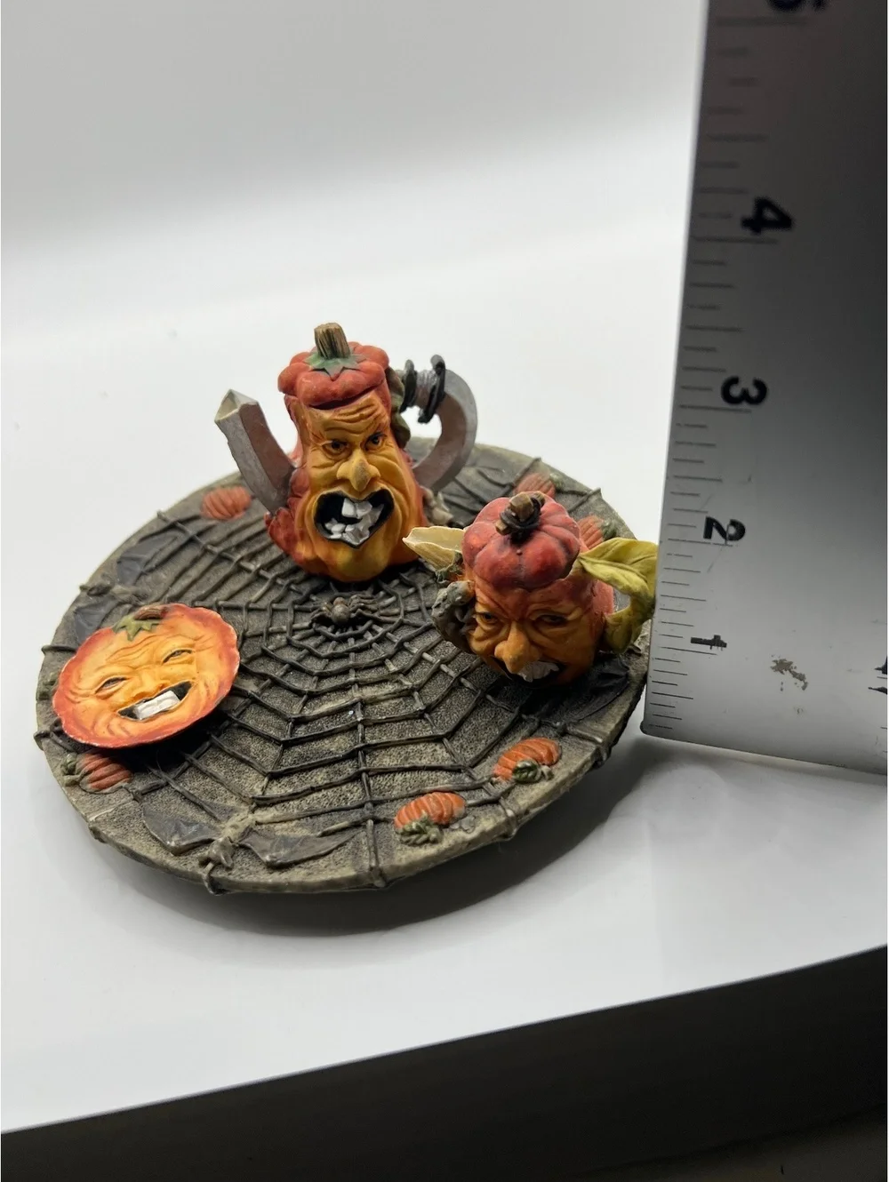 Vintage miniature pumpkin Halloween Fall tea set